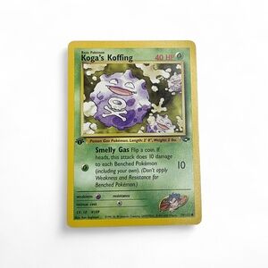 1st Edition Vintage 90s Koga's Koffing Pokemon Trading Card